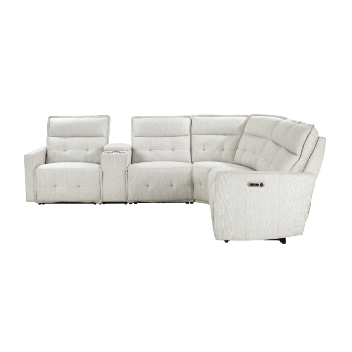 Salida White 6-Piece Modular Power Reclining Sectional - Ornate Home