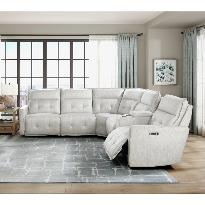 Salida White 6-Piece Modular Power Reclining Sectional - Ornate Home