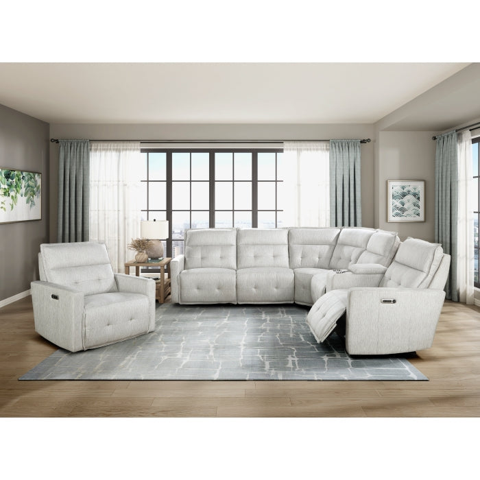 Salida White 6-Piece Modular Power Reclining Sectional - Ornate Home