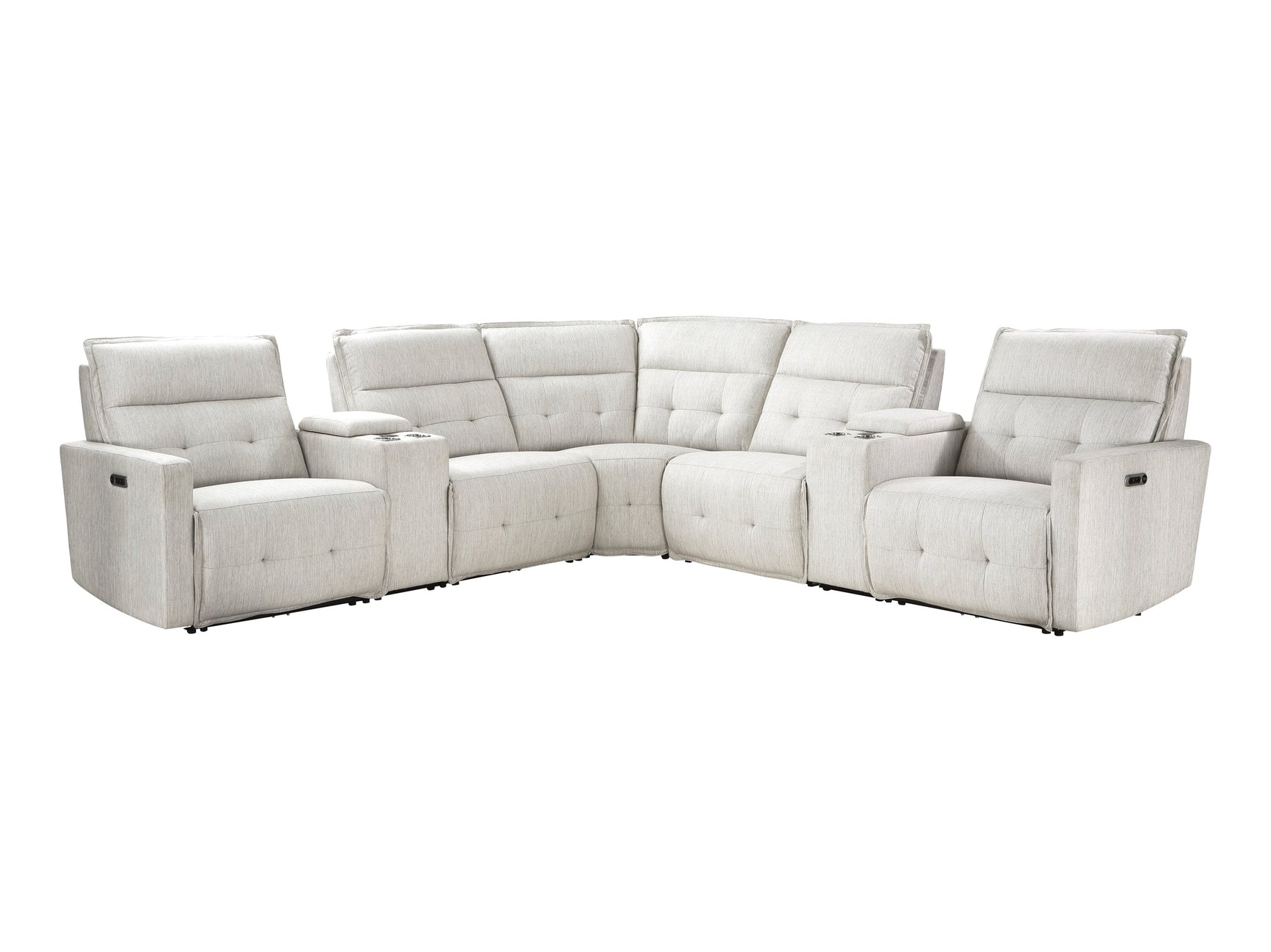 Salida White 7-Piece Modular Power Reclining Sectional - Ornate Home