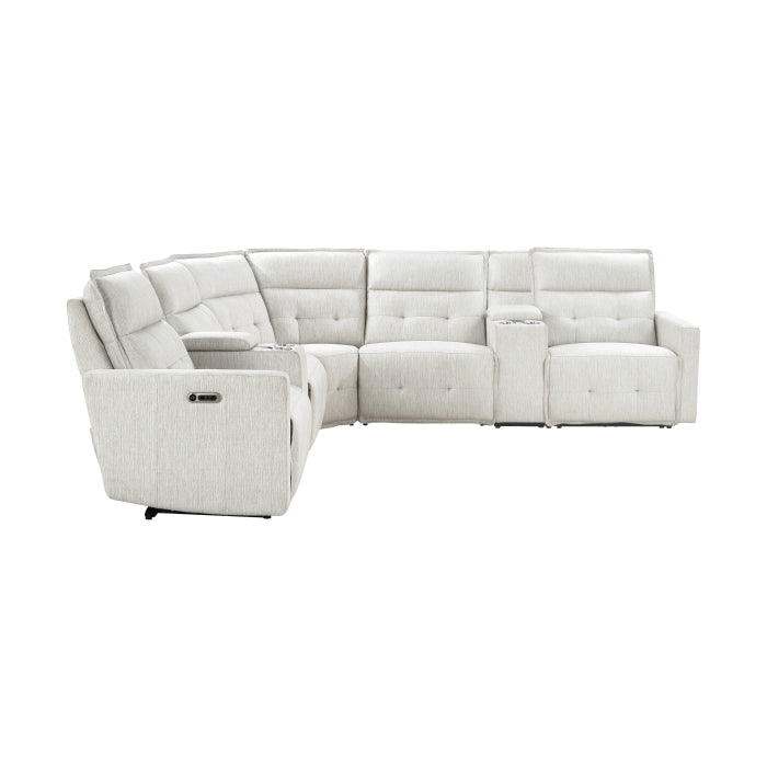 Salida White 7-Piece Modular Power Reclining Sectional - Ornate Home