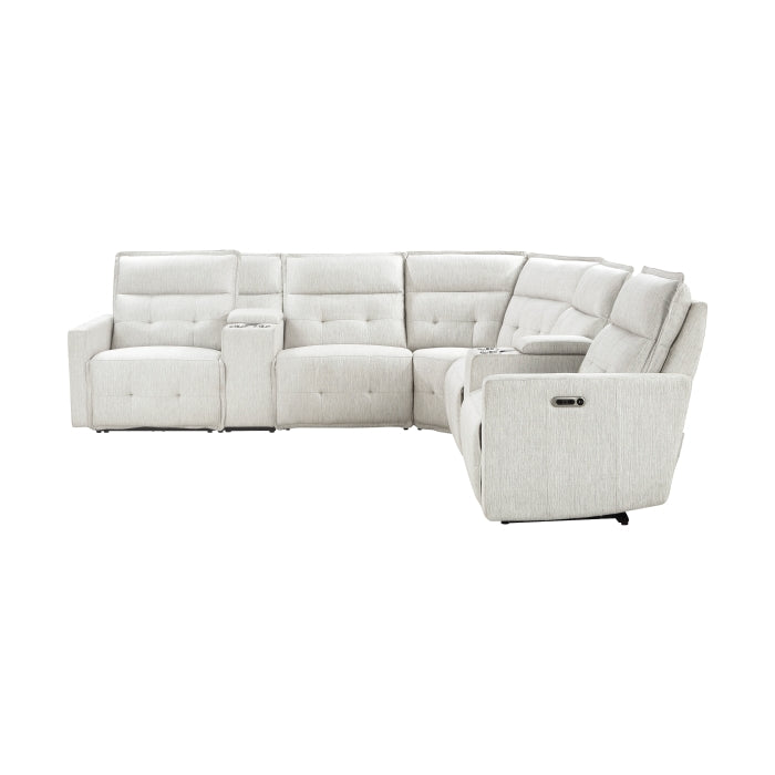 Salida White 7-Piece Modular Power Reclining Sectional - Ornate Home
