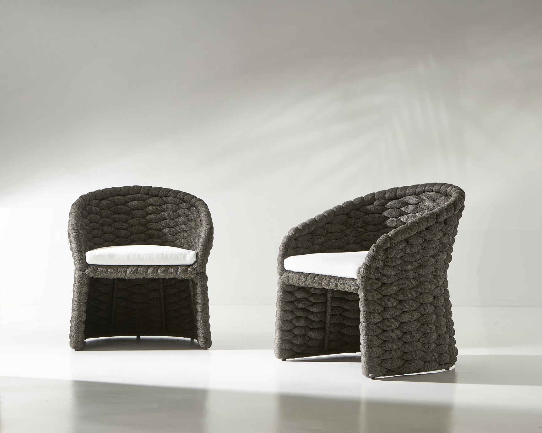 Salinas Dark Umber/White/Cream Arm Chair - Ornate Home