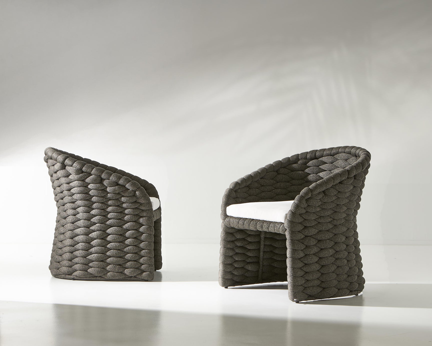 Salinas Dark Umber/White/Cream Arm Chair - Ornate Home