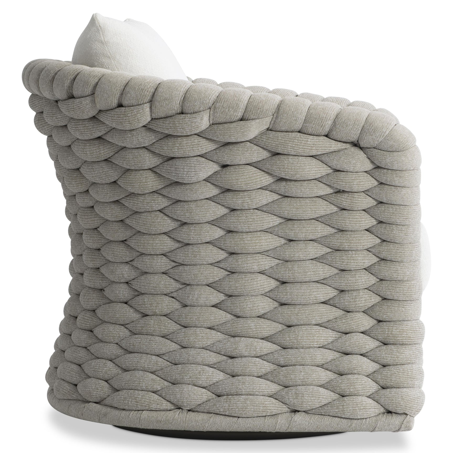 Salinas Driftwood/White/Cream Outdoor Swivel Chair - Ornate Home