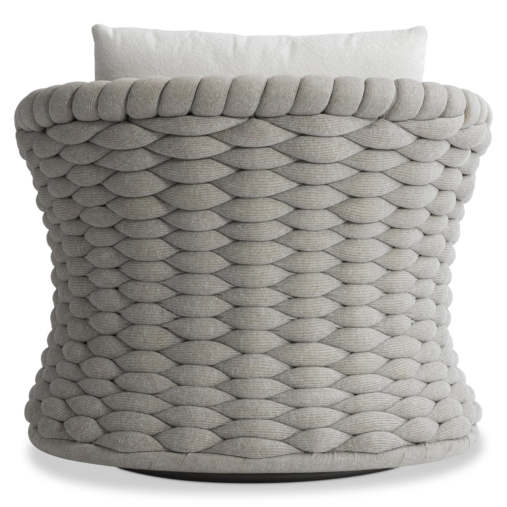 Salinas Driftwood/White/Cream Outdoor Swivel Chair - Ornate Home