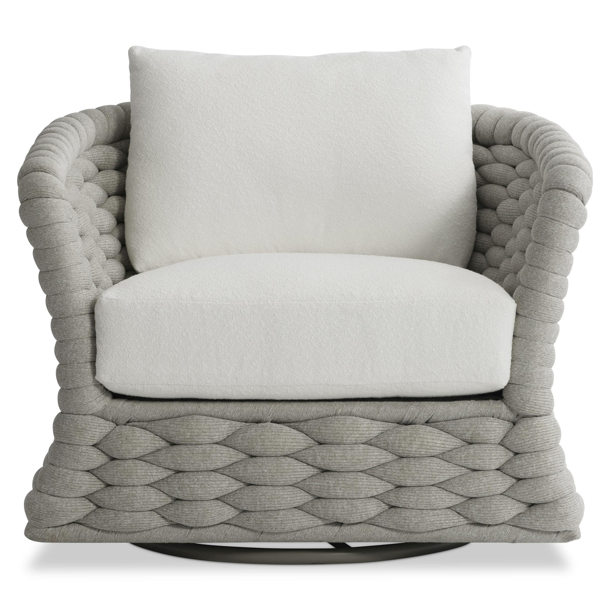 Salinas Nordic Grey Outdoor Swivel Chair - Ornate Home