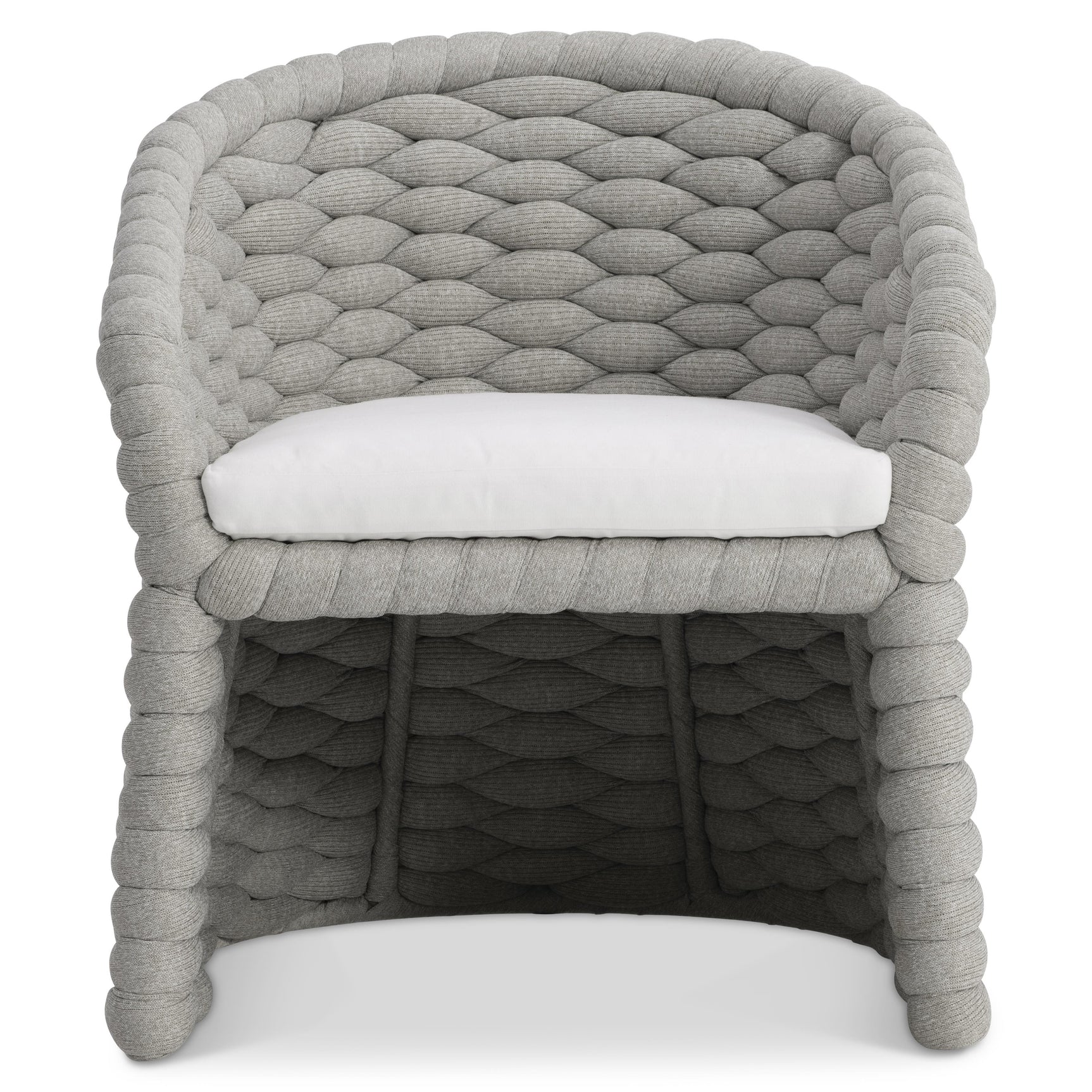 Salinas Nordic Grey/White/Cream Arm Chair - Ornate Home