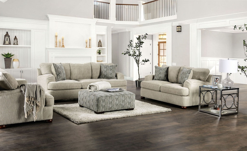 Salisbury Cream Loveseat - Ornate Home