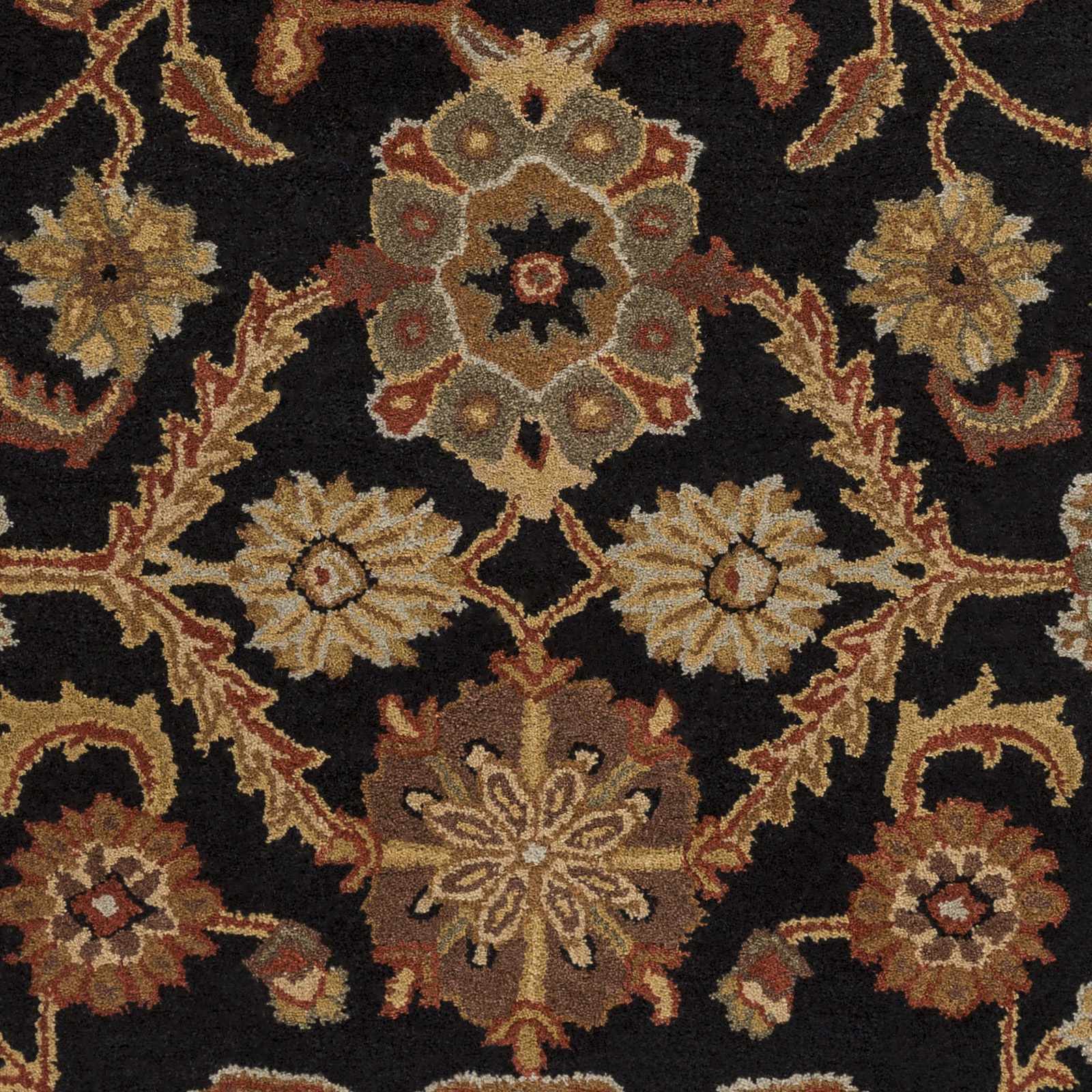 Salix Hand Tufted Black Wool Rug - Ornate Home