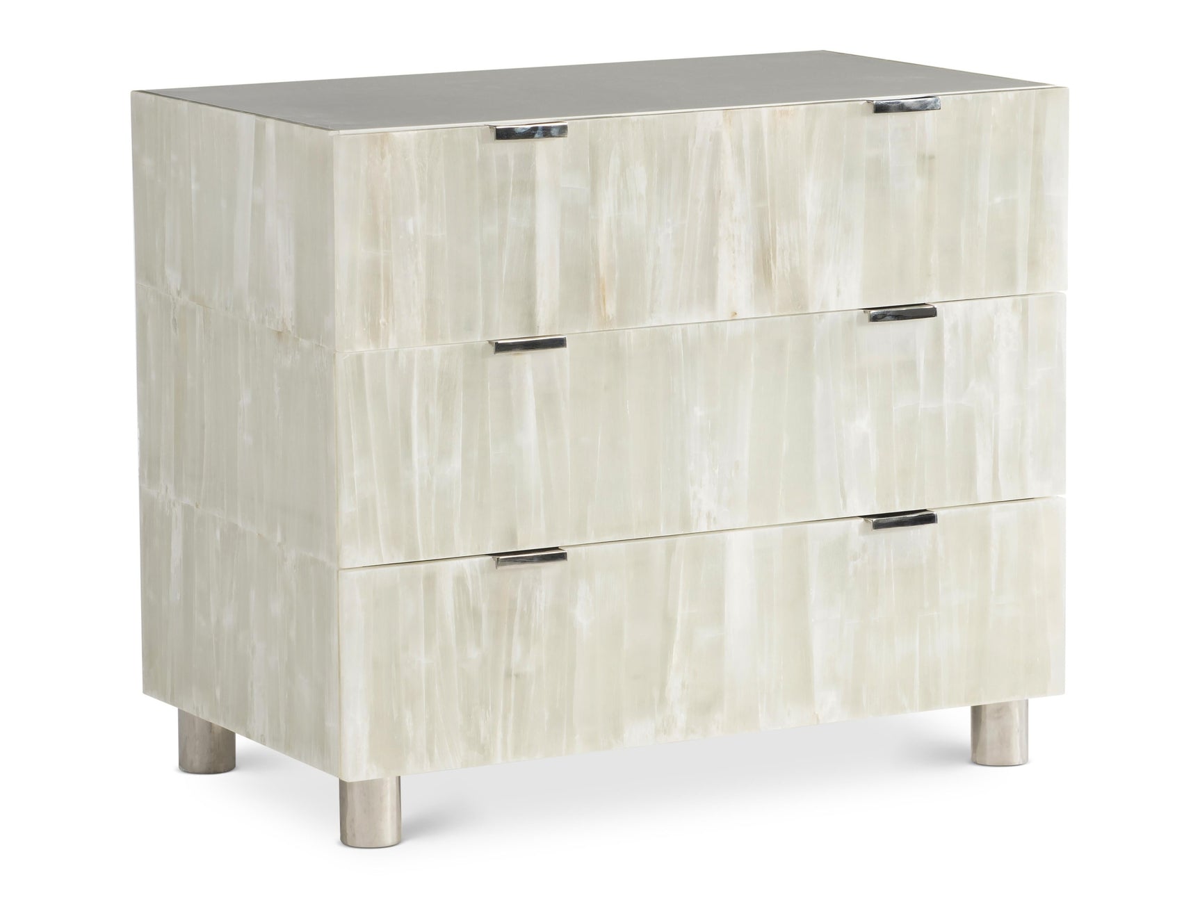 Salka White/Selenite Nightstand - Ornate Home