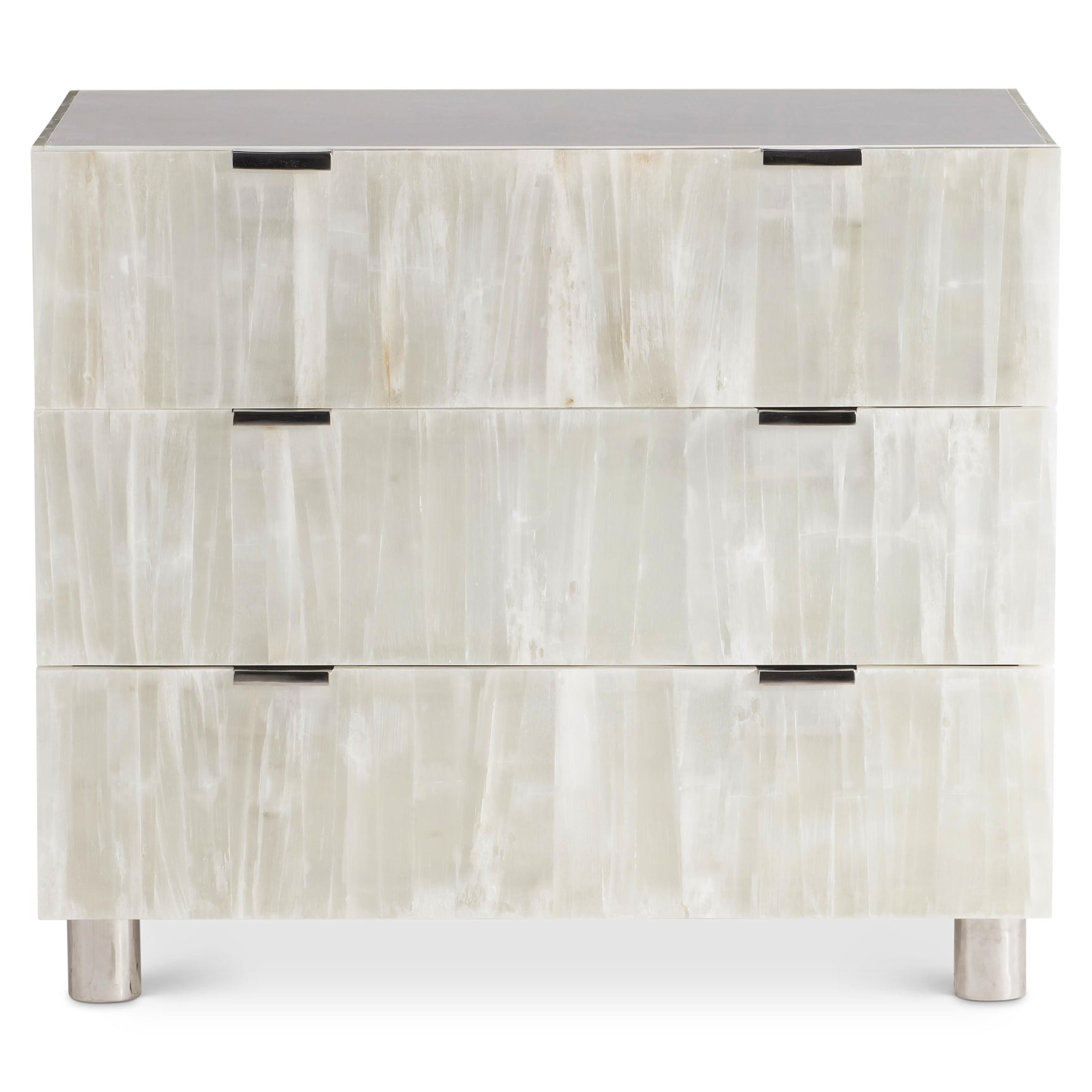Salka White/Selenite Nightstand - Ornate Home