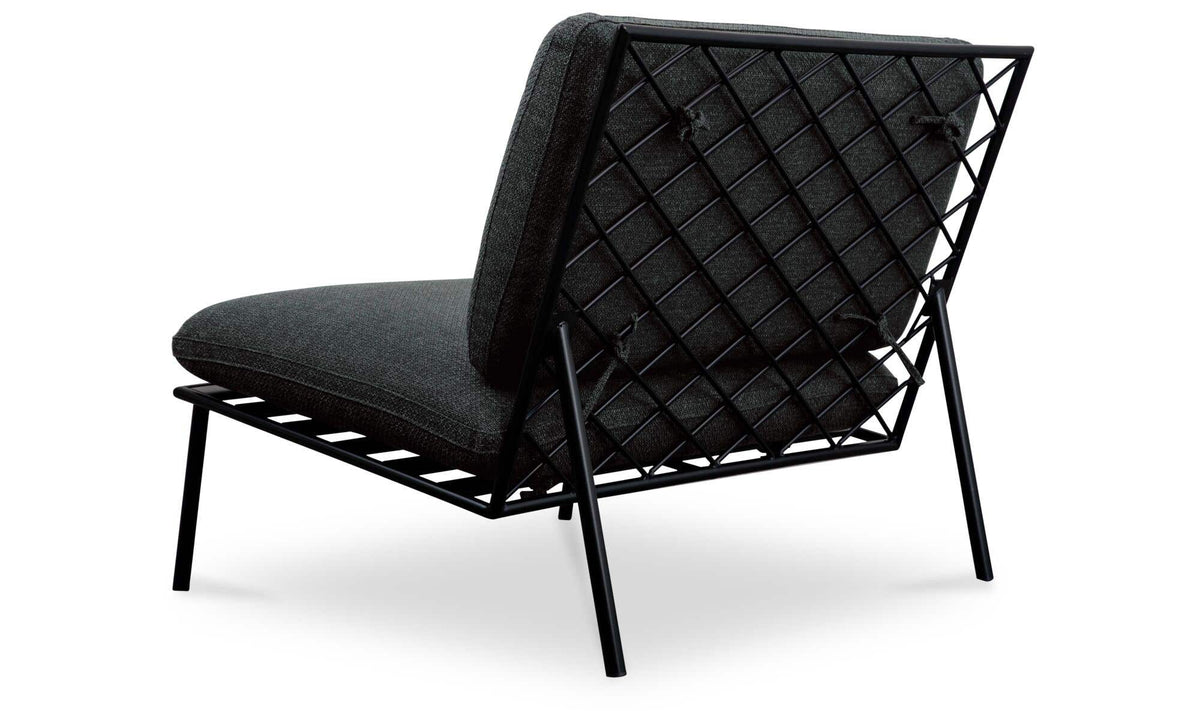 Salma Speckled Charcoal Outdoor Accent Chair - Ornate Home