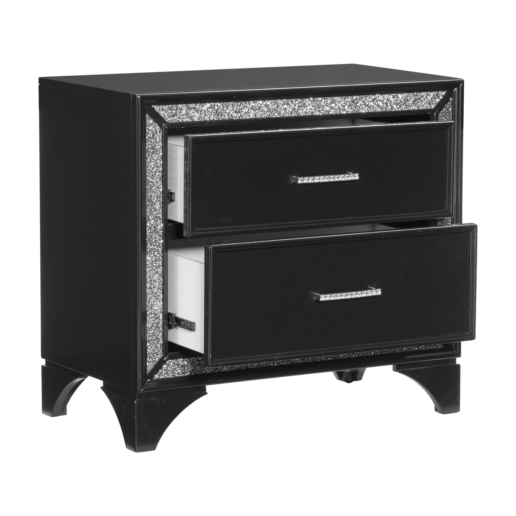 Salon Black Nightstand - Ornate Home