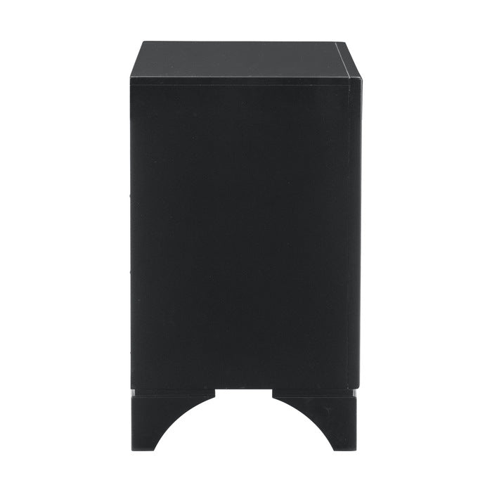 Salon Black Nightstand - Ornate Home