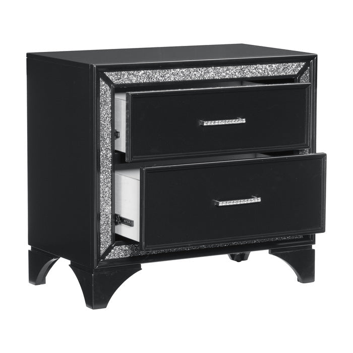 Salon Black Nightstand - Ornate Home