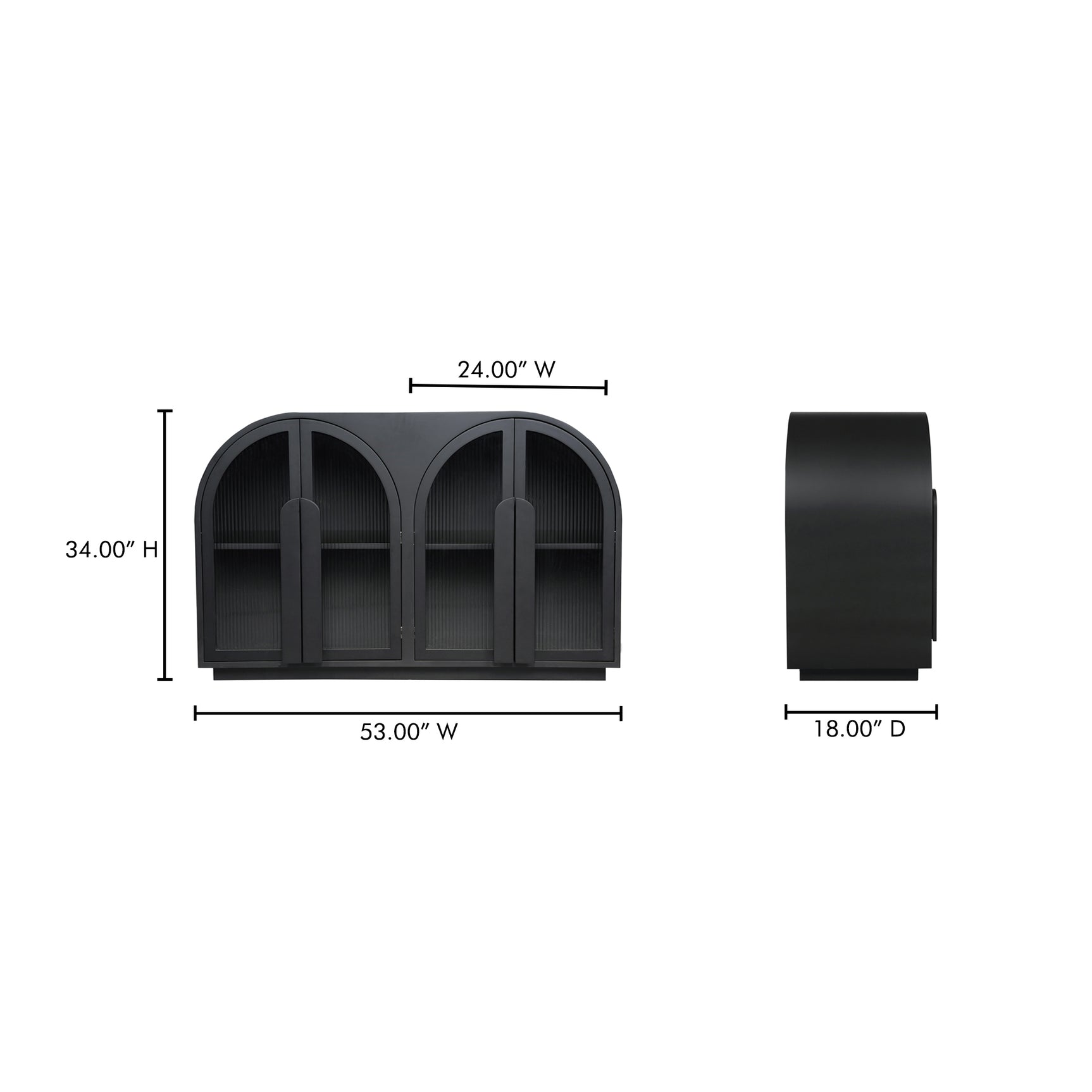 Salone Black Cabinet - Ornate Home