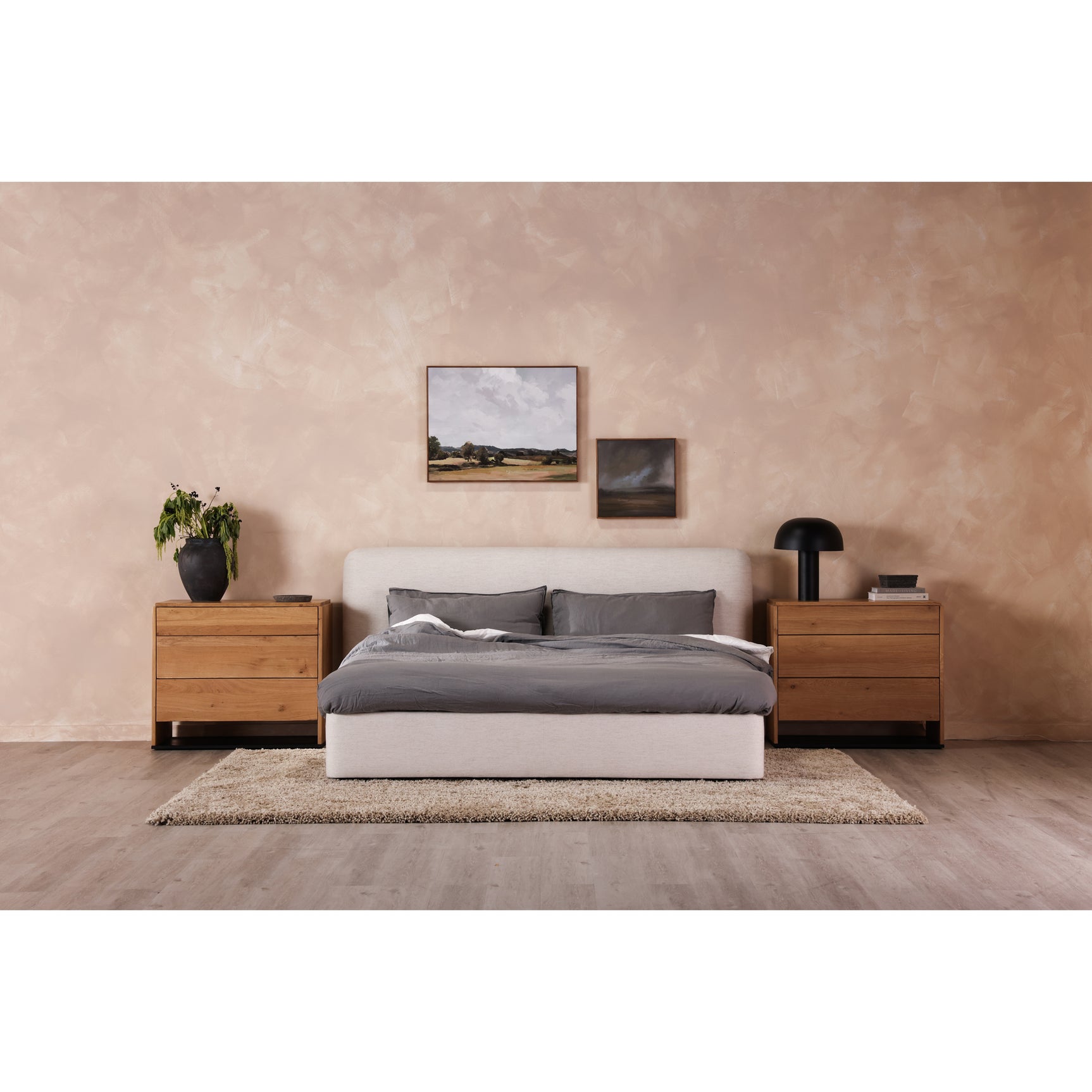 Samara Cottage Linen Queen Bed - Ornate Home