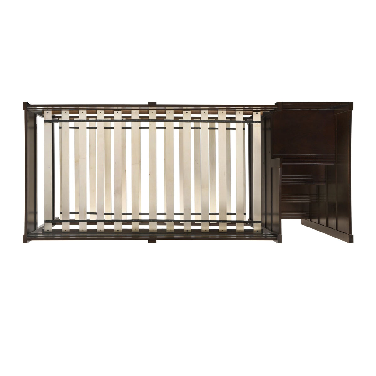 Sami Espresso Over Twin Step Bunk Bed with Right HB - Ornate Home