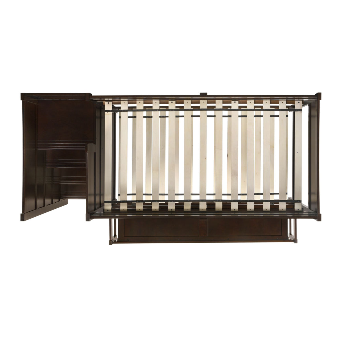 Sami Espresso Twin Over Full Step Bunk Bed with Left HB - Ornate Home