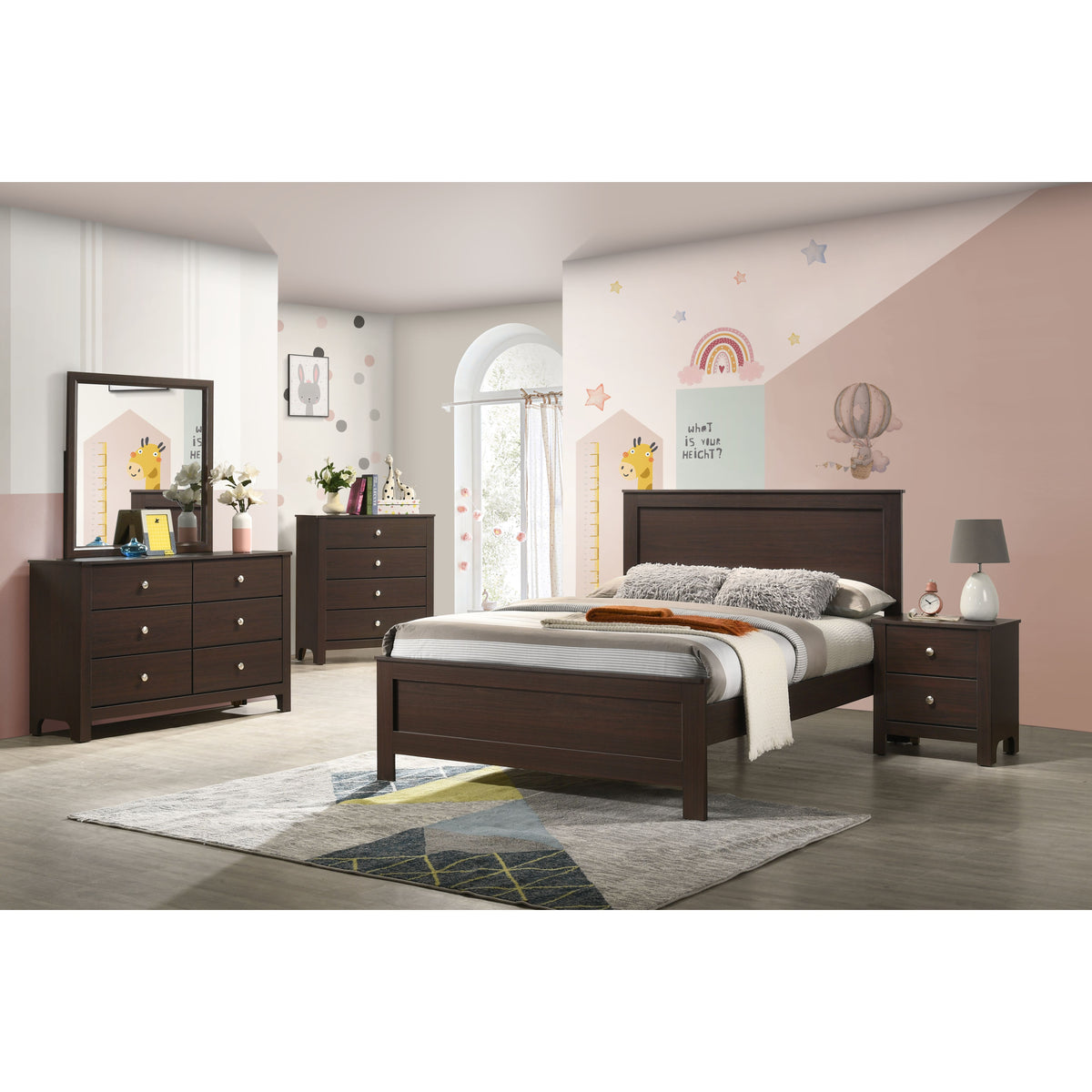 Sami Espresso Youth 6-Drawer Dresser - Ornate Home