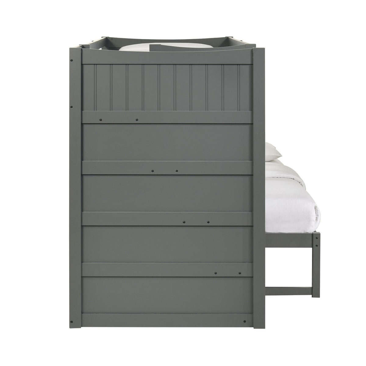 Sami Grey Twin Over Full Step Bunk Bed with Left HB - Ornate Home