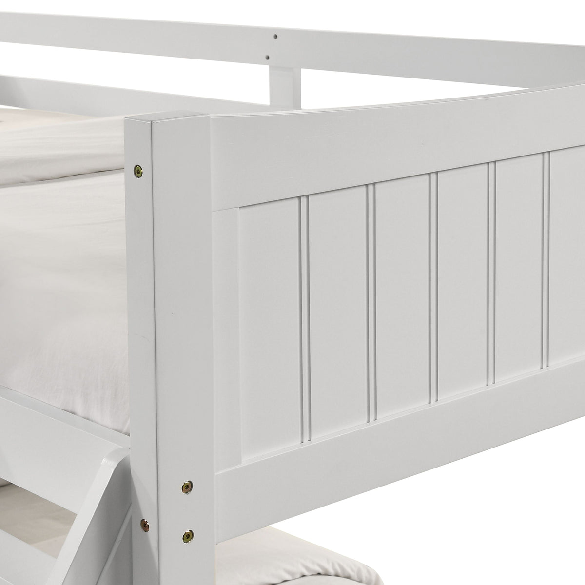 Sami White Twin Over Full Bunk Bed - Ornate Home