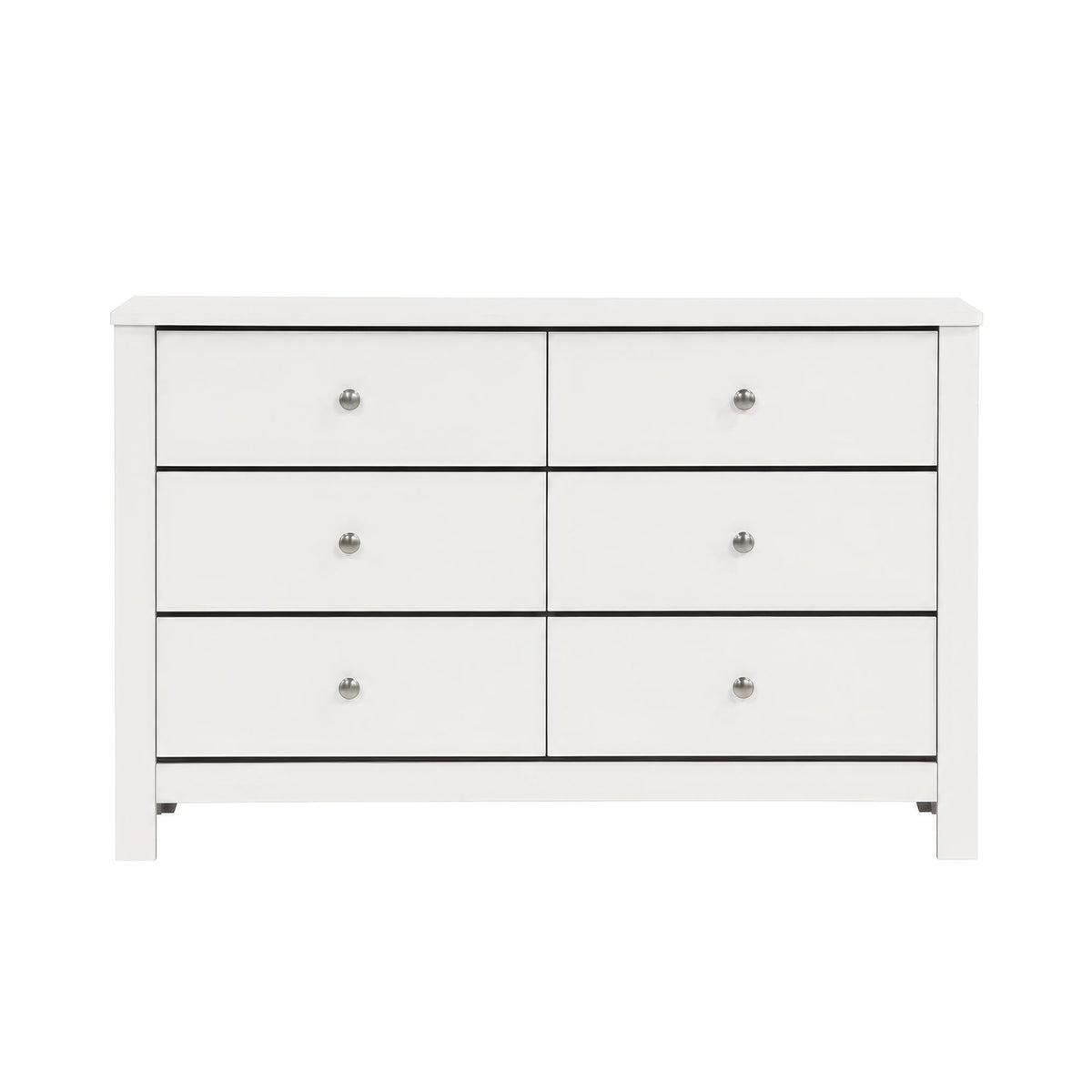 Sami White Youth 6-Drawer Dresser - Ornate Home