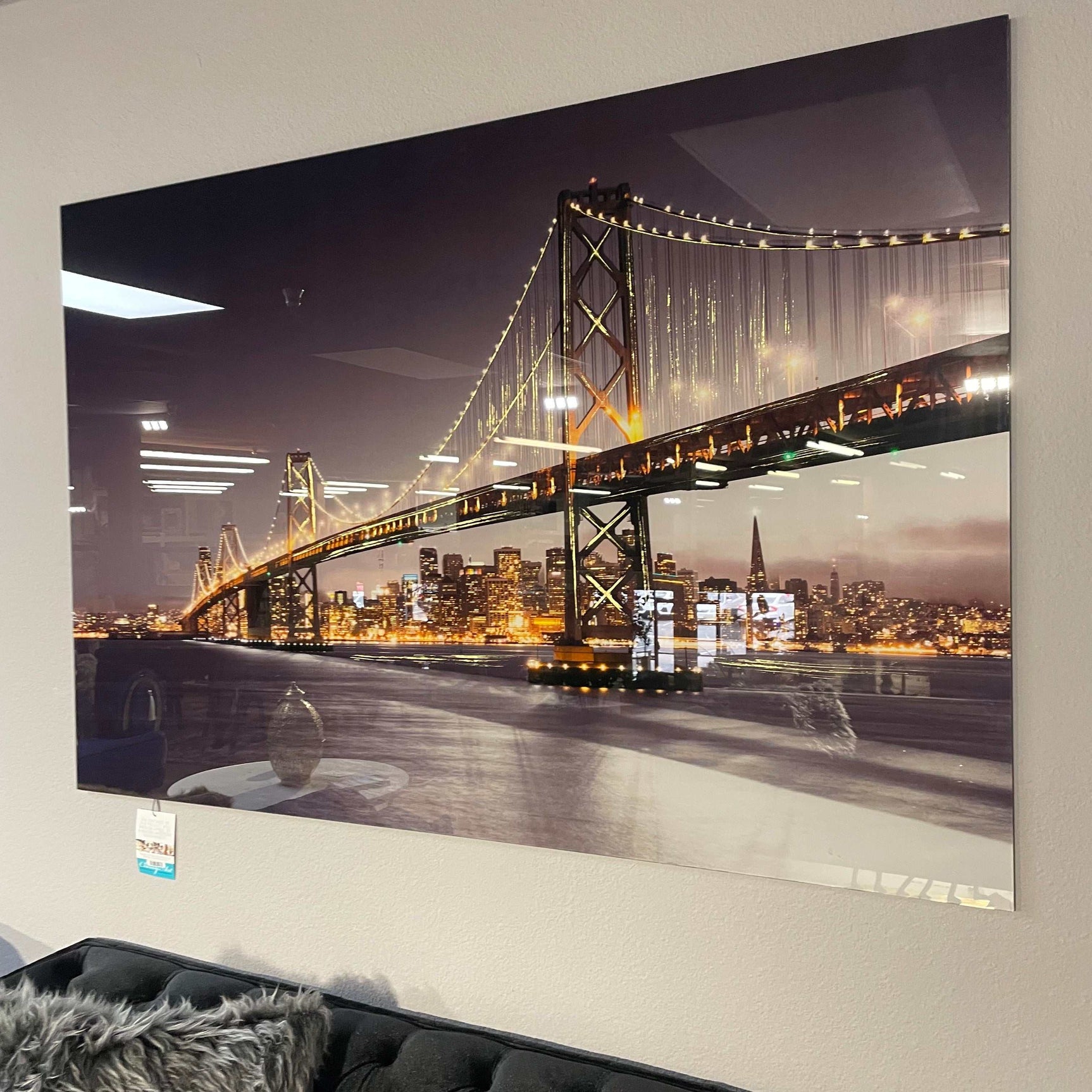 San Francisco Bridge Tempered Glass w / Foil Wall Art - Ornate Home