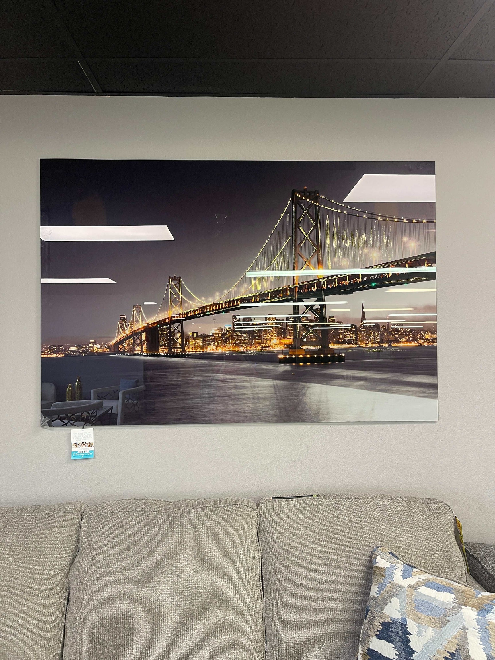 San Francisco Bridge Tempered Glass w / Foil Wall Art - Ornate Home