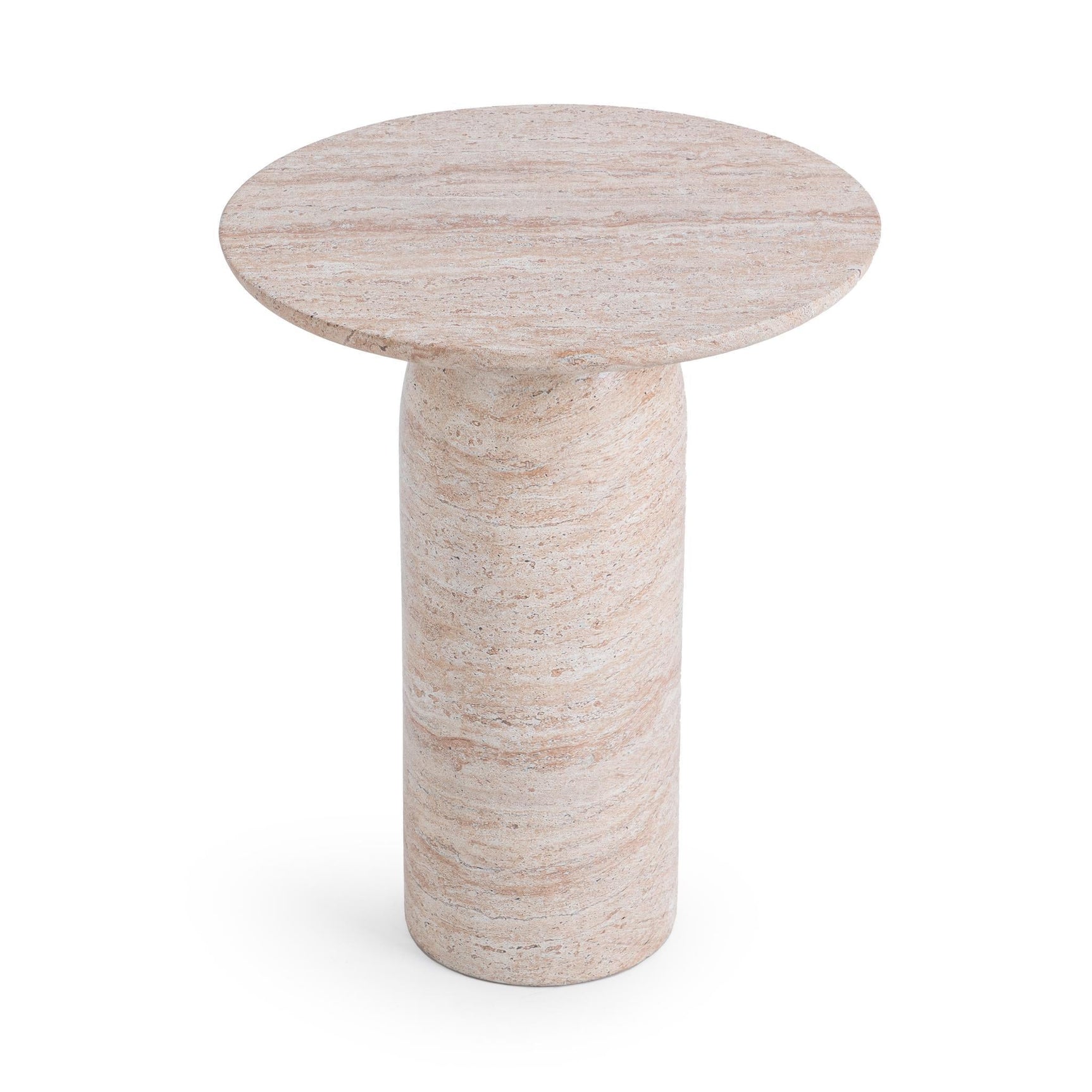 Sana Capri Limestone Outdoor End Table - Ornate Home