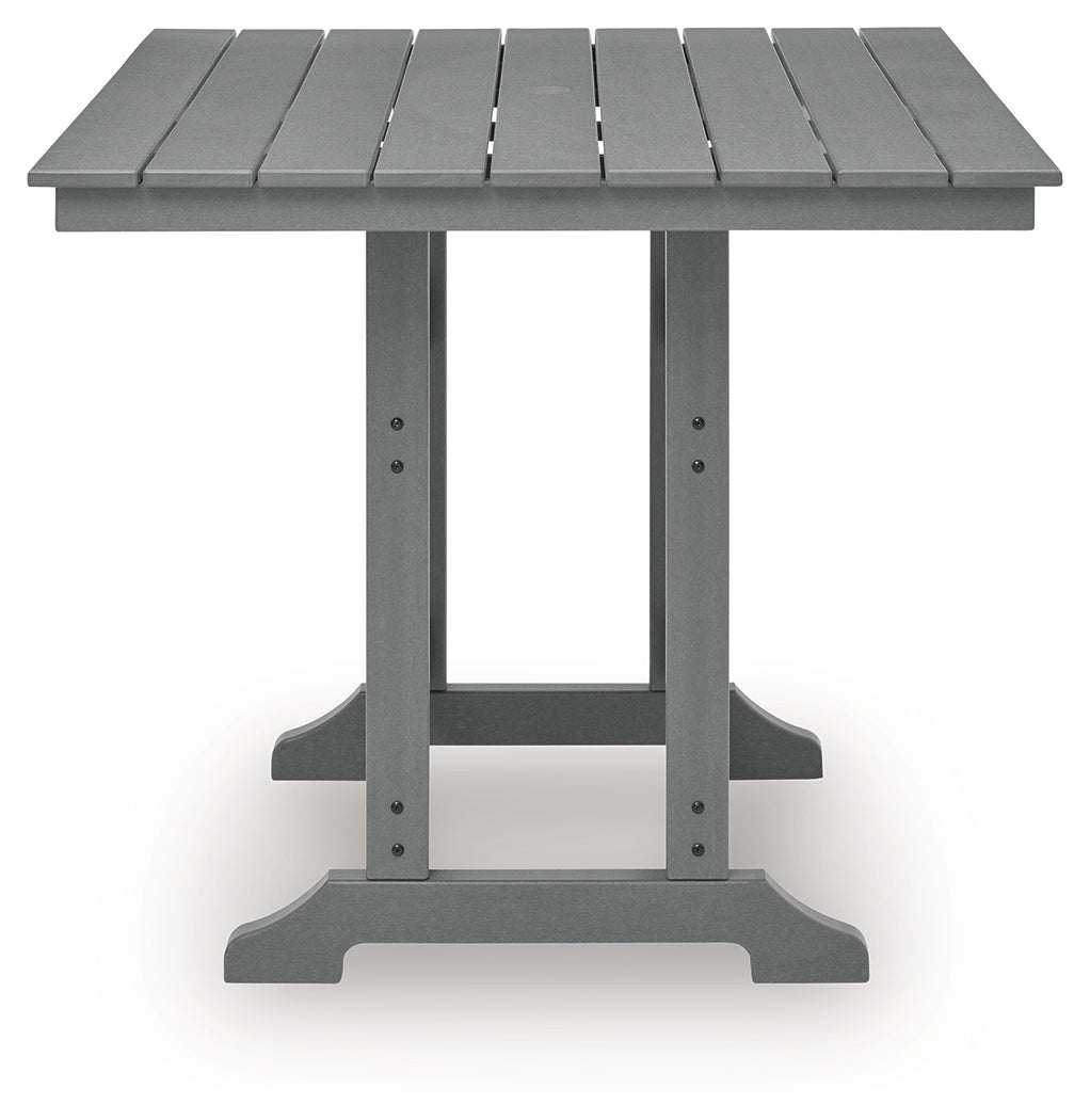 Sanctuary Beach Dark Gray Square Counter TBL w/UMB OPT - Ornate Home
