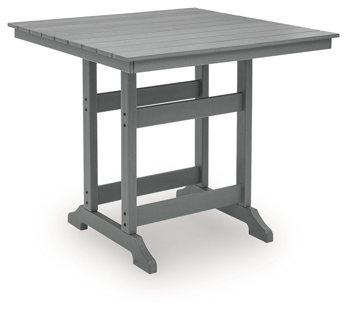 Sanctuary Beach Dark Gray Square Counter TBL w/UMB OPT - Ornate Home
