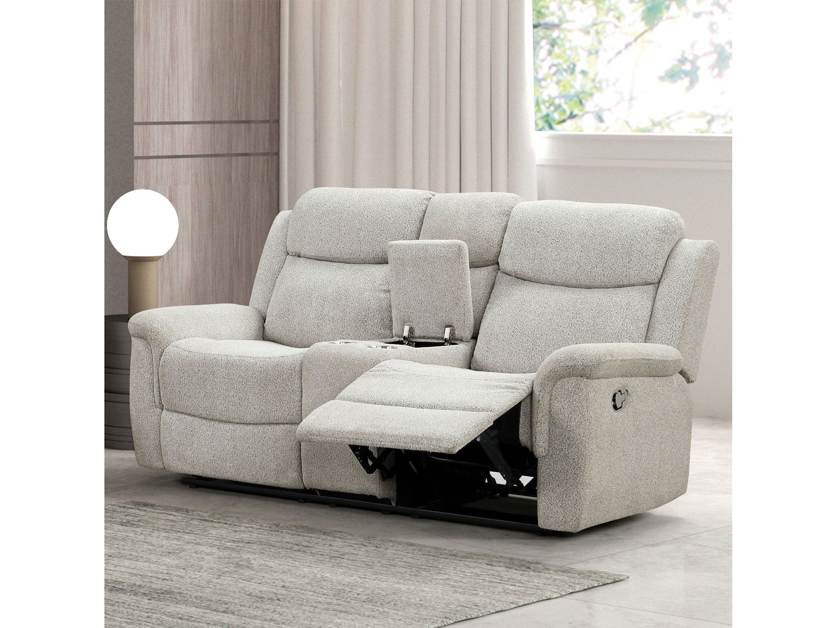 Sandbach Light Gray Reclining Loveseat - Ornate Home