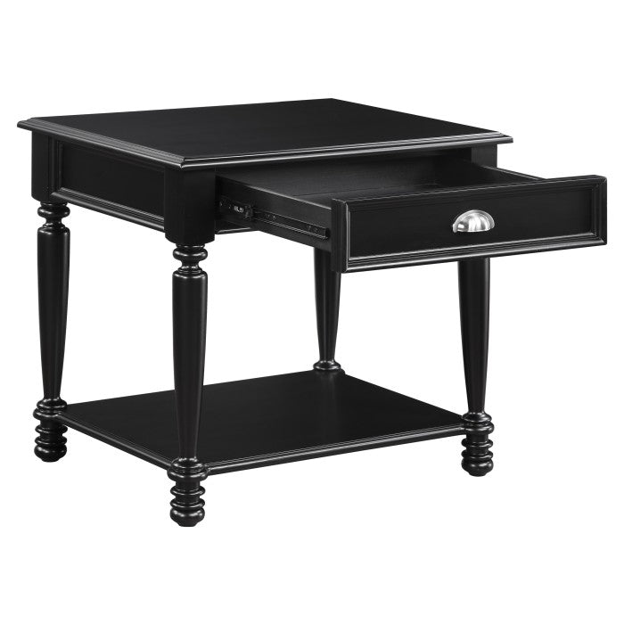 Sanders Black End Table - Ornate Home