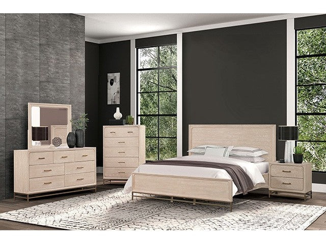 Sandnes Light Oak Queen 5 Piece Bedroom Set w/Chest - Ornate Home