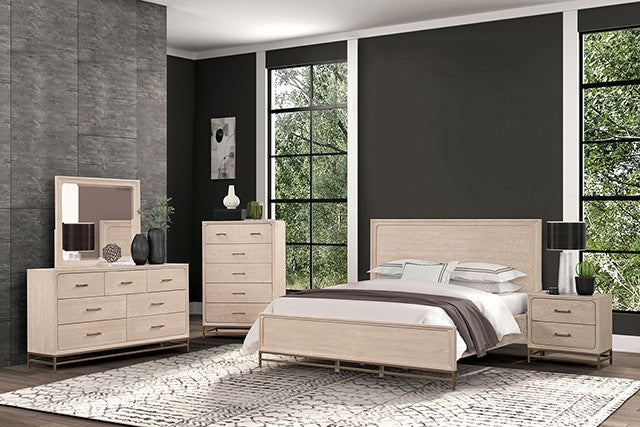 Sandnes Light Oak Queen Bed - Ornate Home