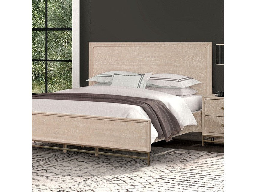 Sandnes Light Oak Queen Bed - Ornate Home