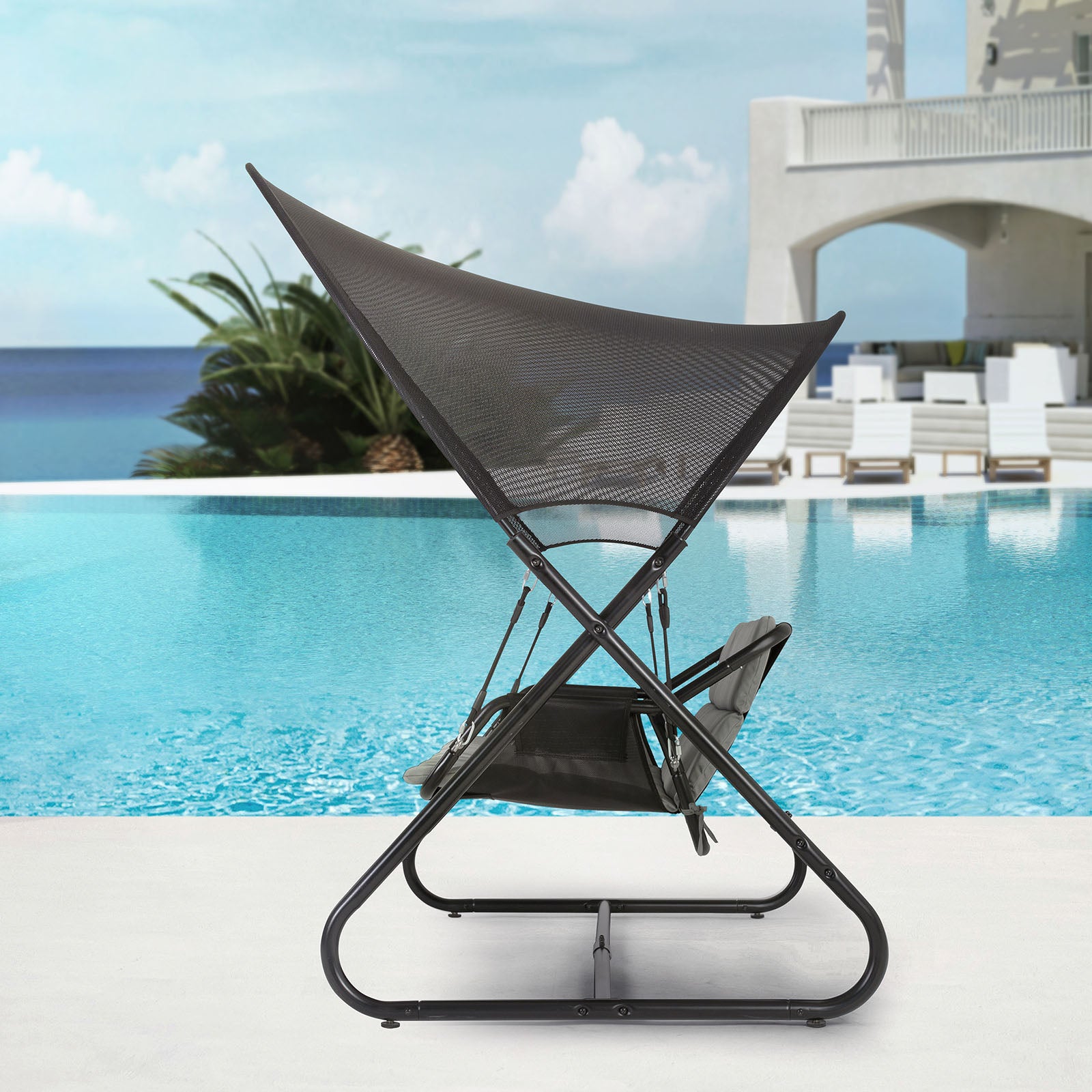 Sandor Black Outdoor Chair - Ornate Home