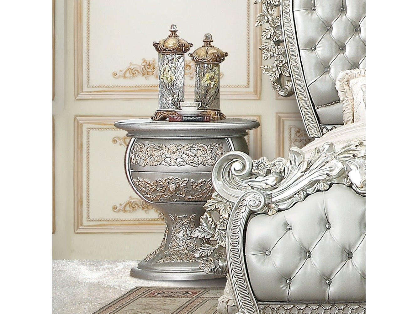 Sandoval Champagne Nightstand - Ornate Home