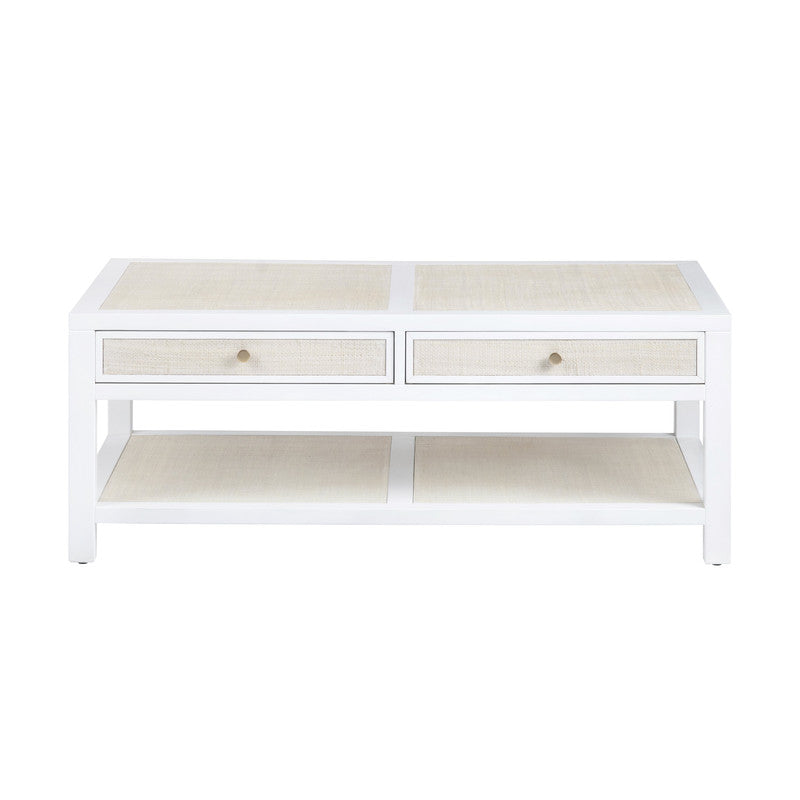 Sandy Shores White/Tan Cocktail Table - Ornate Home