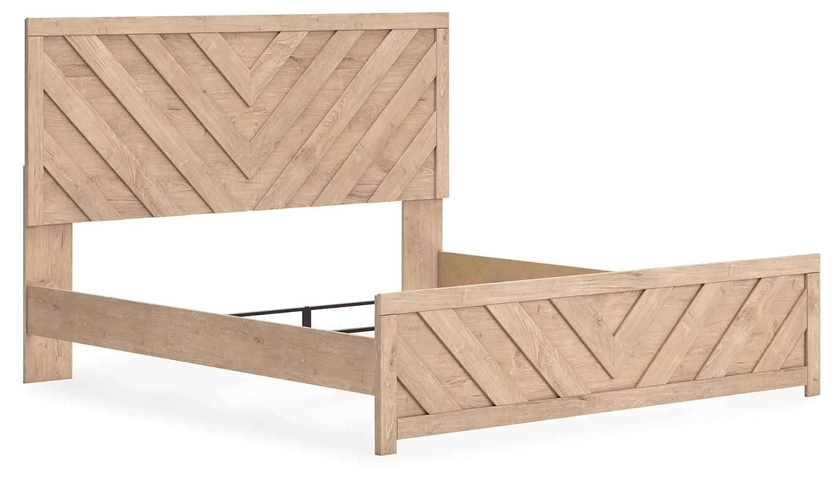 Sanginlane Tan King Panel Bed - Ornate Home