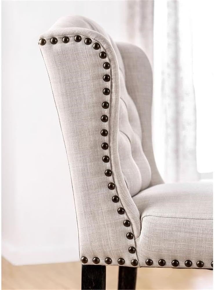 Sania Antique Black/Ivory 7 Pc. Counter Height Table Set - Ornate Home