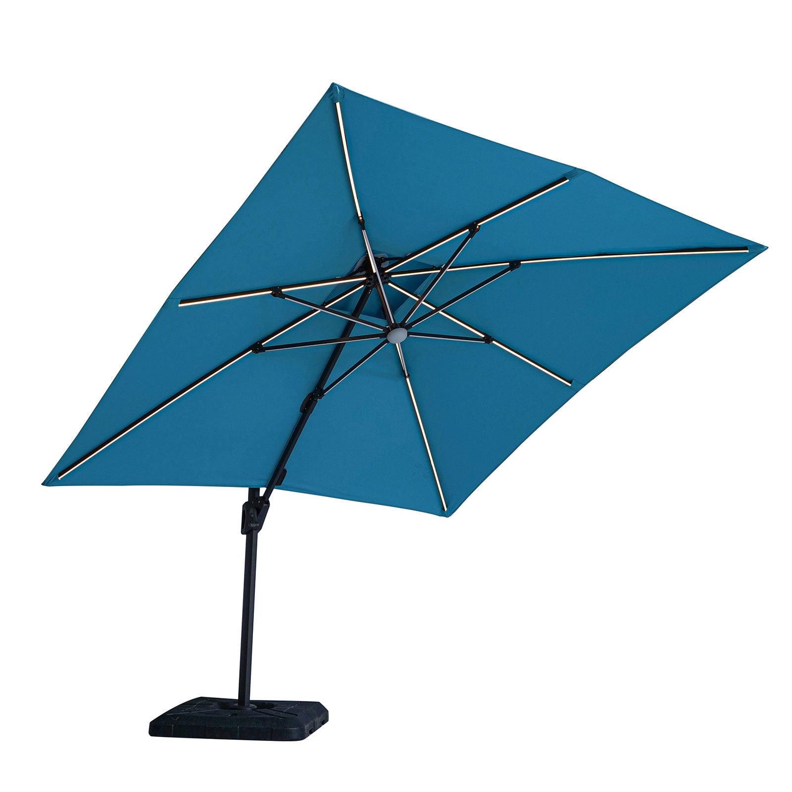 Sano Teal Square Umbrella (Base) - Ornate Home