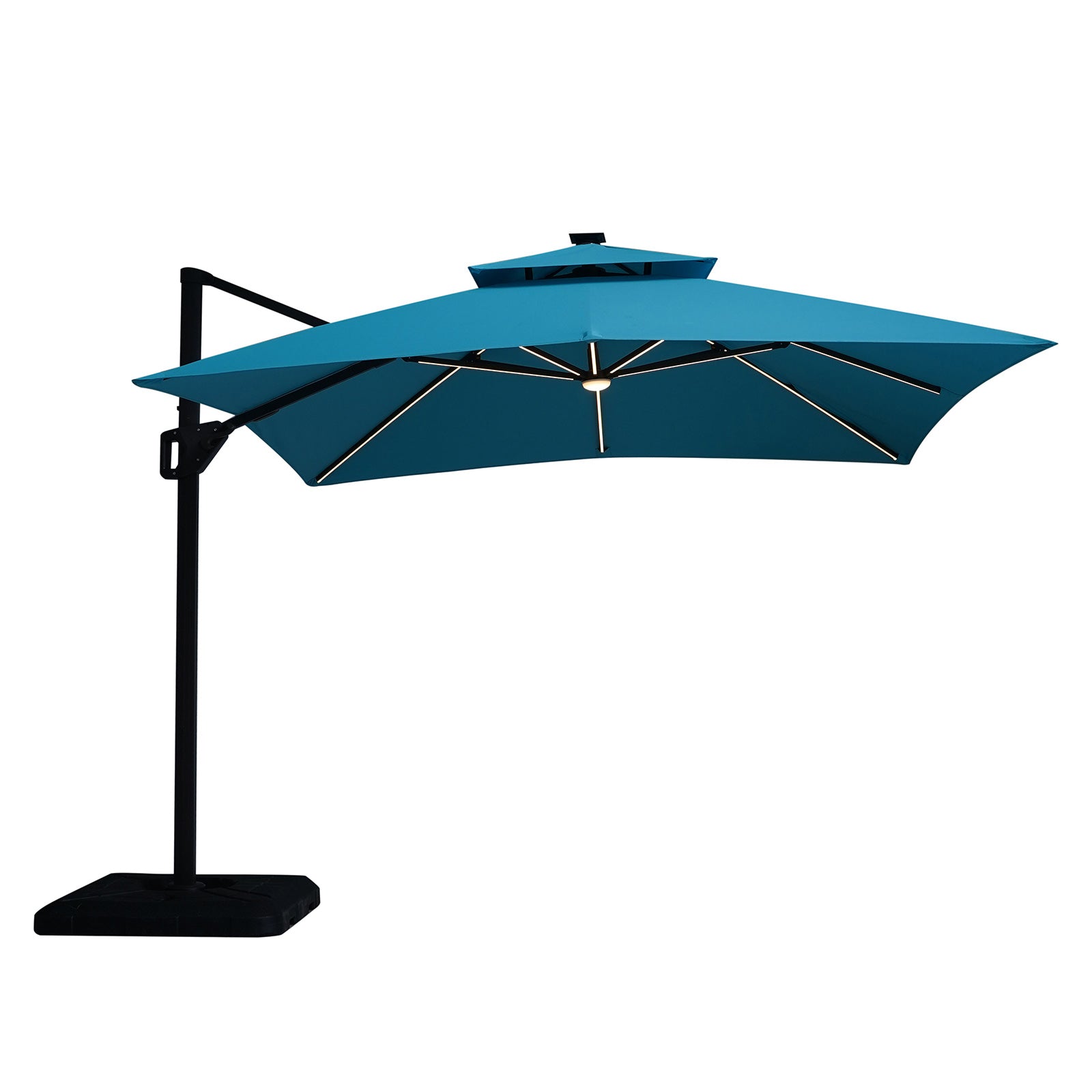 Sano Teal Square Umbrella (Base) - Ornate Home