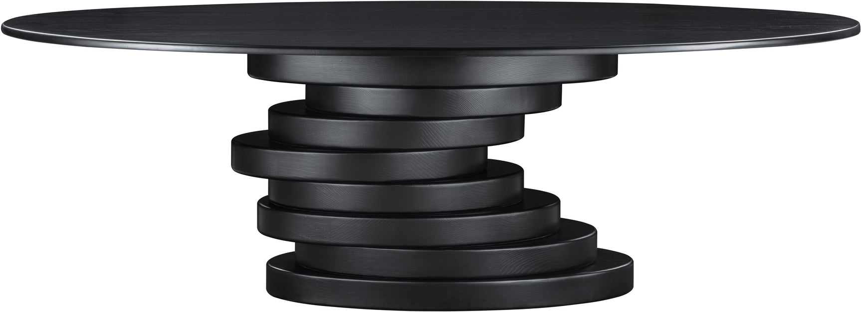 Santa Barbara Black 90" Ash Veneer Dining Table - Ornate Home