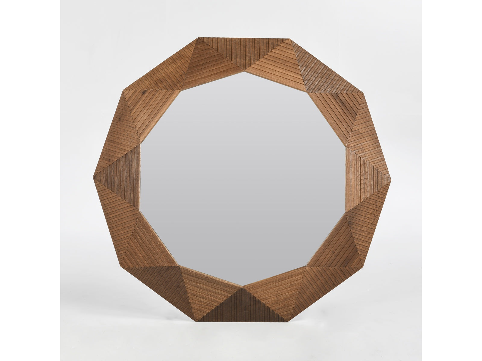 Santa Barbara Brown Round Mirror - Ornate Home