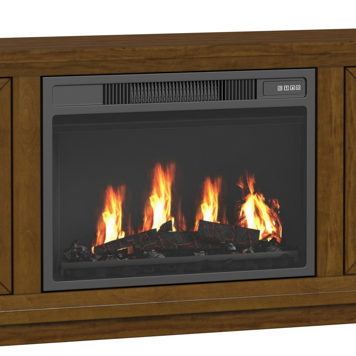 Santa Barbara Walnut 6-Piece Entertainment Center with 70" TV Console - Ornate Home