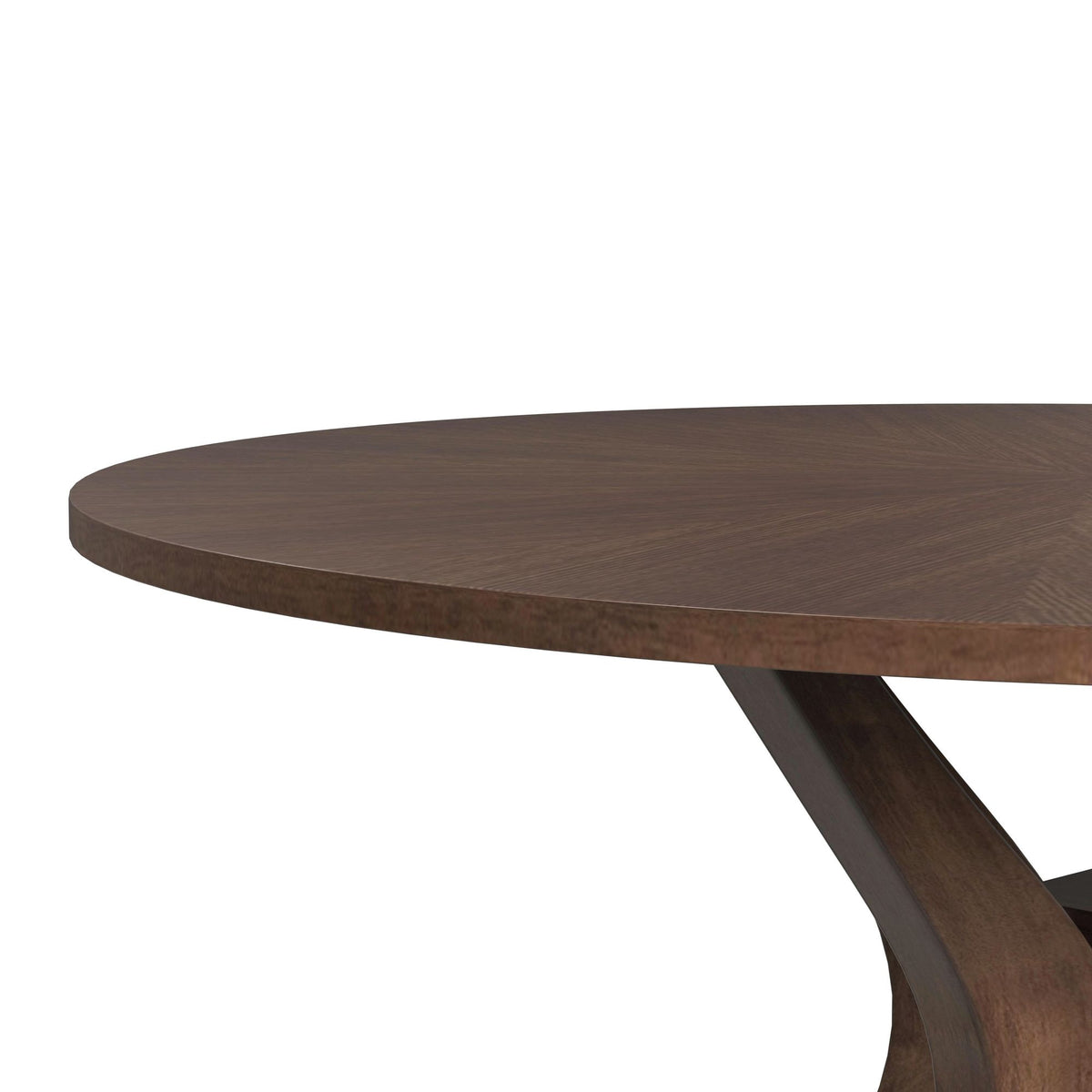 Santa Barbara Walnut/Avocado 5-Piece Standard Height Dining Set with Round Table & Four Fabric Chairs - Ornate Home