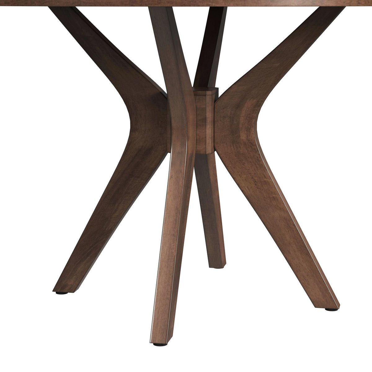 Santa Barbara Walnut/Avocado 5-Piece Standard Height Dining Set with Round Table & Four Fabric Chairs - Ornate Home